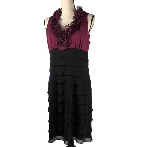 S.L fashions Black / Burgundy Cocktail dress 10 - Picture 1 of 8